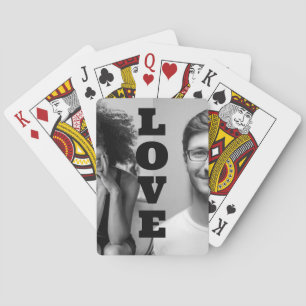 Jeu De Cartes Couples photo noir et blanc Valentines cadeau