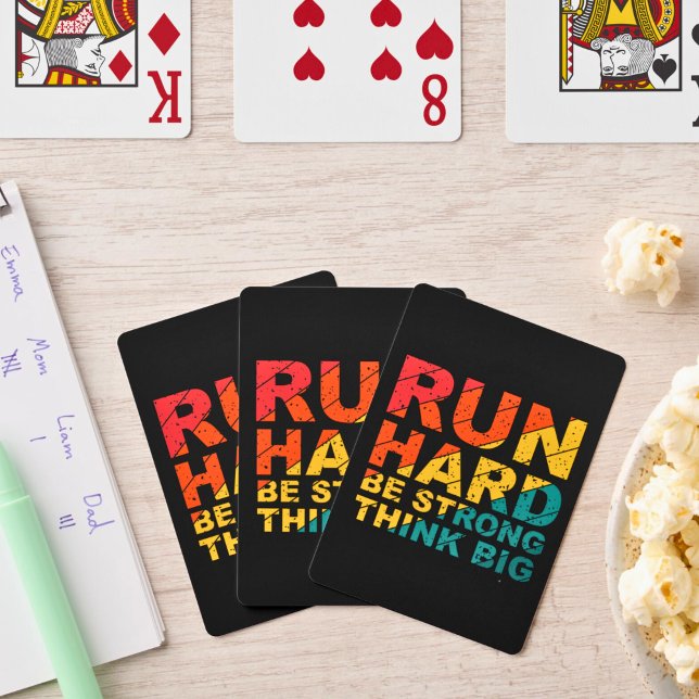 Jeu De Cartes Courez fort, Soyez fort Fitness Motivation Art (Créateur téléchargé)