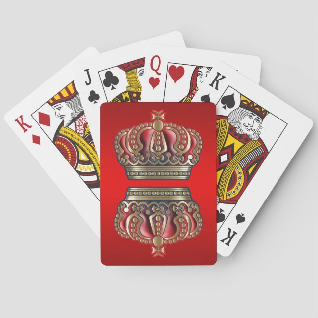 Jeu De Cartes Couronne de la Croix Royale - Bleu Or (dos)