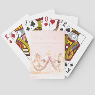 Jeu De Cartes Couronne de princesse rose, jouet pour la fête des
