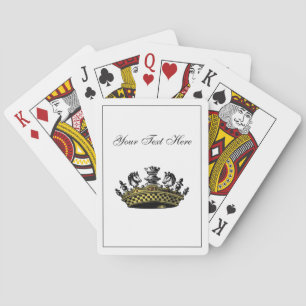 Jeu De Cartes Couronne vintage Avec Pièces D'Échecs Couleur