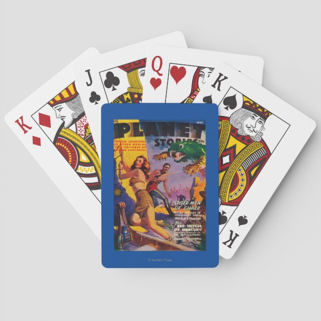 Jeu De Cartes Couverture de magazine d'histoires de planète 5 (dos)