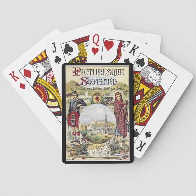Jeu De Cartes Couverture du livre pittoresque écossais (dos)