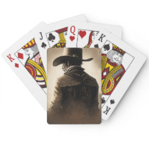 Cowboy Jouer Des Cartes