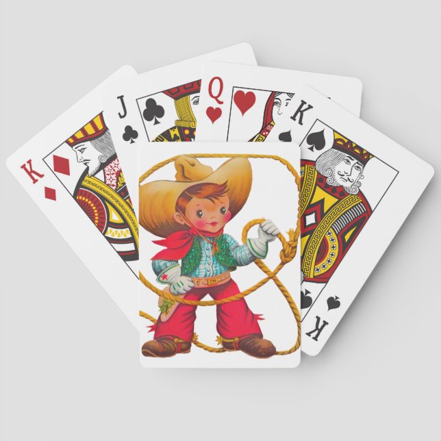 Jeu De Cartes Cowboy Retro Boy Child Cute Western (dos)