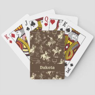Jeu De Cartes Cowboy Rodeo Horses Western Personnalisé