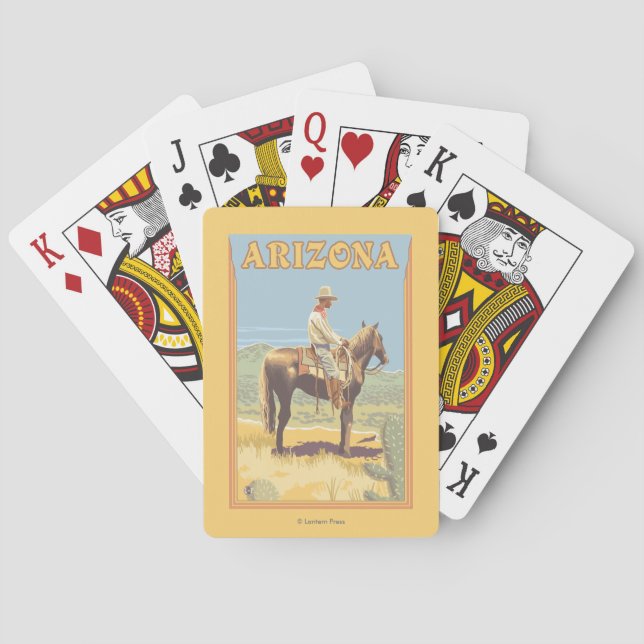 Jeu De Cartes Cowboy (vue de côté) Arizona (dos)