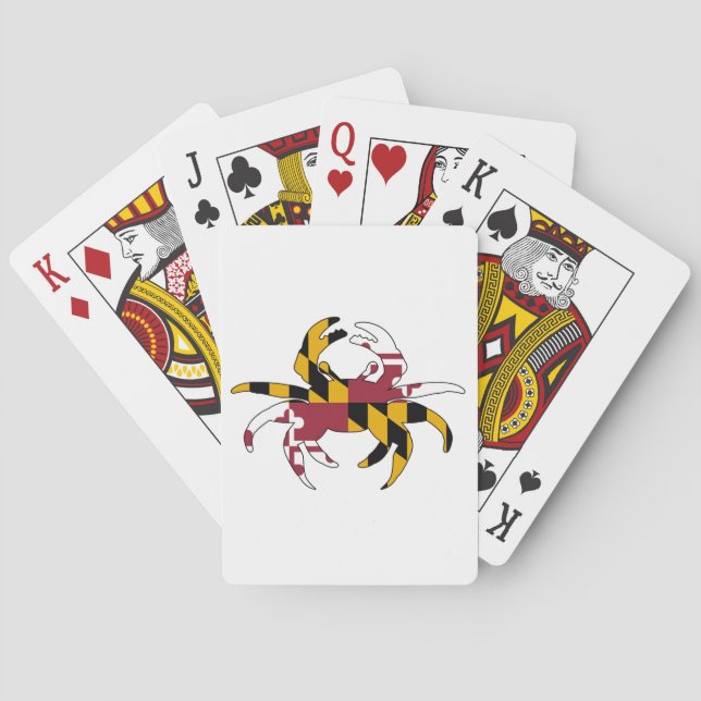 Jeu De Cartes Crabe de drapeau du Maryland (dos)