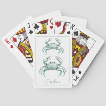 Crabe de peinture à l'eau personnalisé de la côte