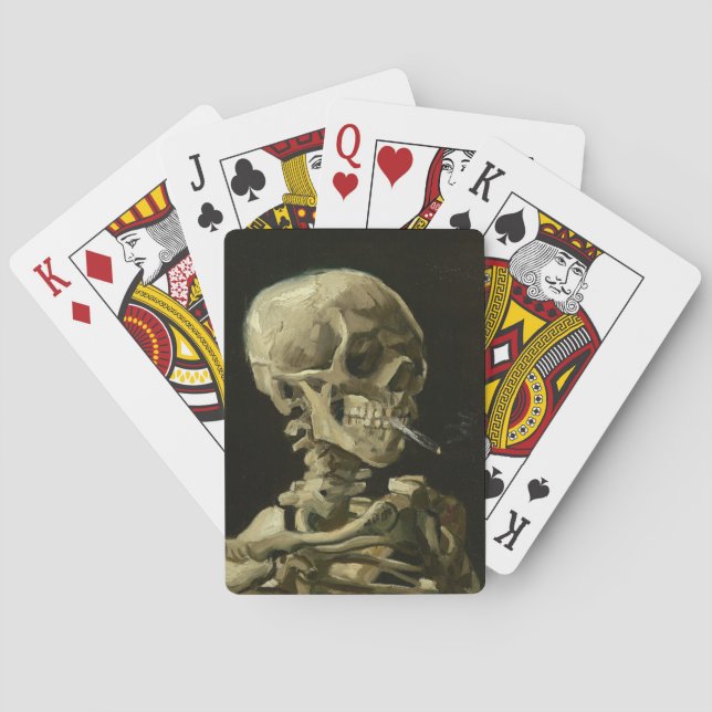 Jeu De Cartes Crâne avec cigarette de Van Gogh (dos)