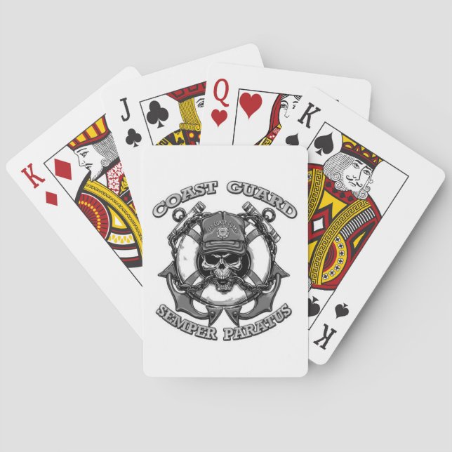Jeu De Cartes Crâne de la Garde côtière (dos)