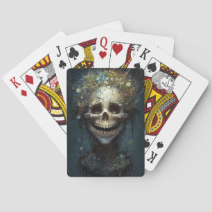 Jeu De Cartes Crâne déplaisant Gothique Imaginaire foncé Art Jou