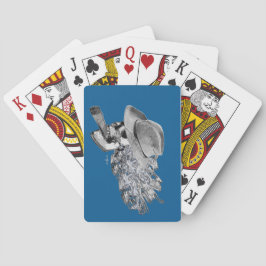 Jeu De Cartes crâne fumant au cigare