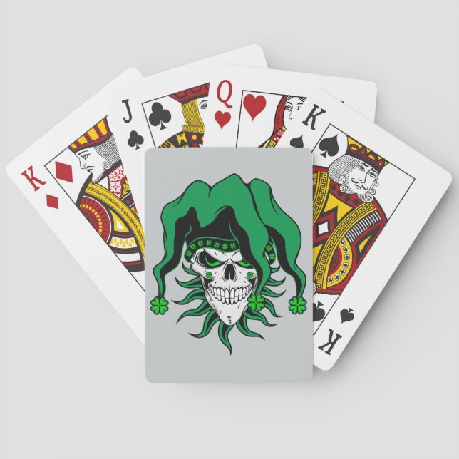 Jeu De Cartes Crâne irlandais de farceur (dos)