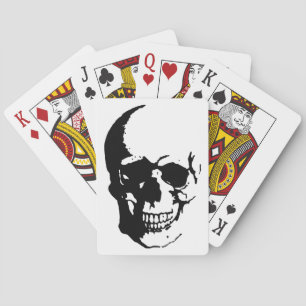 Jeu De Cartes Crâne - Noir & Blanc Métal Imaginaire Art