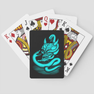 Jeu De Cartes Crâne - Tête diabolique avec serpent