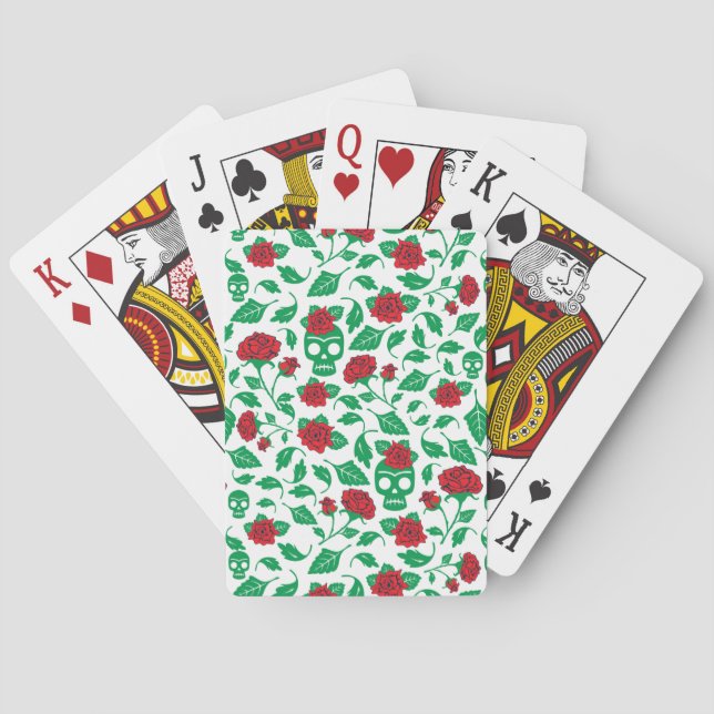 Jeu De Cartes Crânes et roses de Frida Kahlo | (dos)