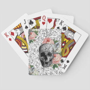 Jeu De Cartes Crânes et roses roses roses
