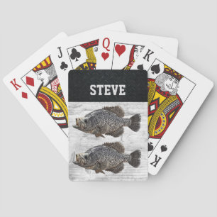 Jeu De Cartes Crappie personnalisée Pêche Nom robuste