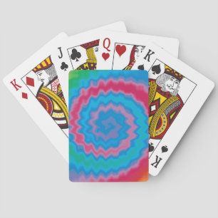 Jeu De Cartes Cravate teint super rétro tourbillon motif cool