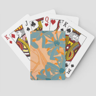 Jeu De Cartes Création de feuilles contemporaines en pêche