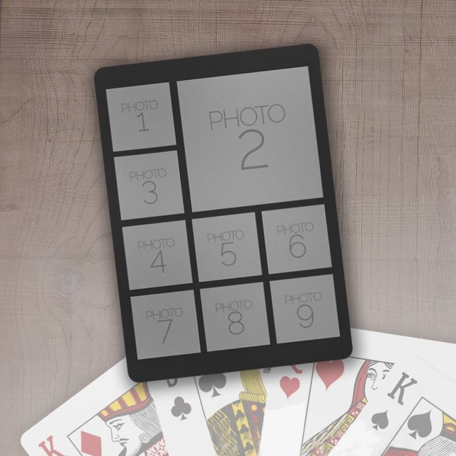 Jeu De Cartes Créer un collage photo personnalisé avec 9 photos (Créateur téléchargé)