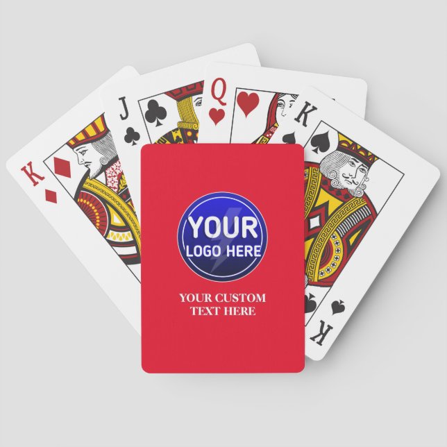Jeu De Cartes Créez le logo personnalisé de votre propriétaire/m (dos)