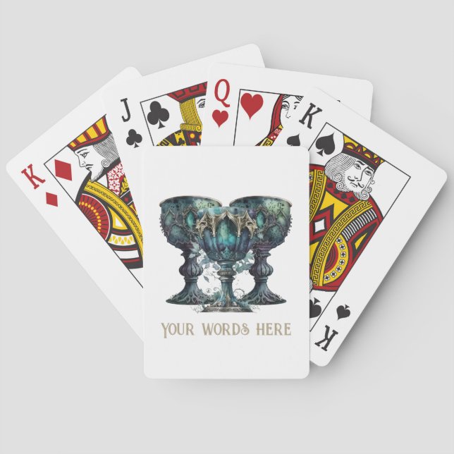 Jeu De Cartes Créez vos propres choix de vert gothique (dos)
