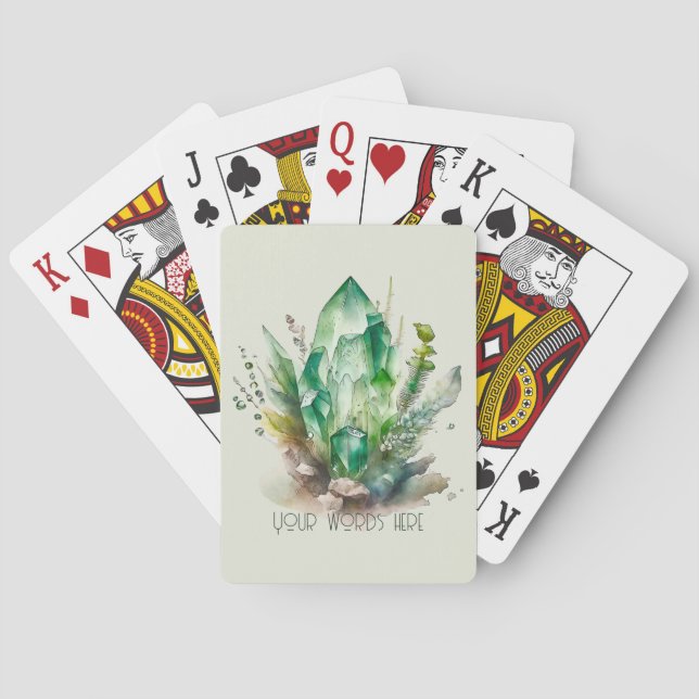 Jeu De Cartes Créez vos propres cristaux vert émeraude (dos)