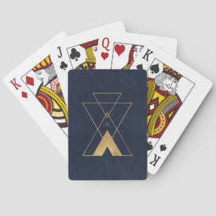 Jeu De Cartes Créez vos propres triangles mystiques bleus et or