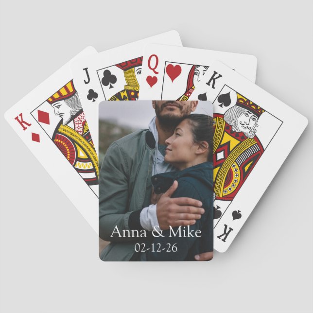 Jeu De Cartes Créez votre propre cadeau photo simple et romantiq (dos)