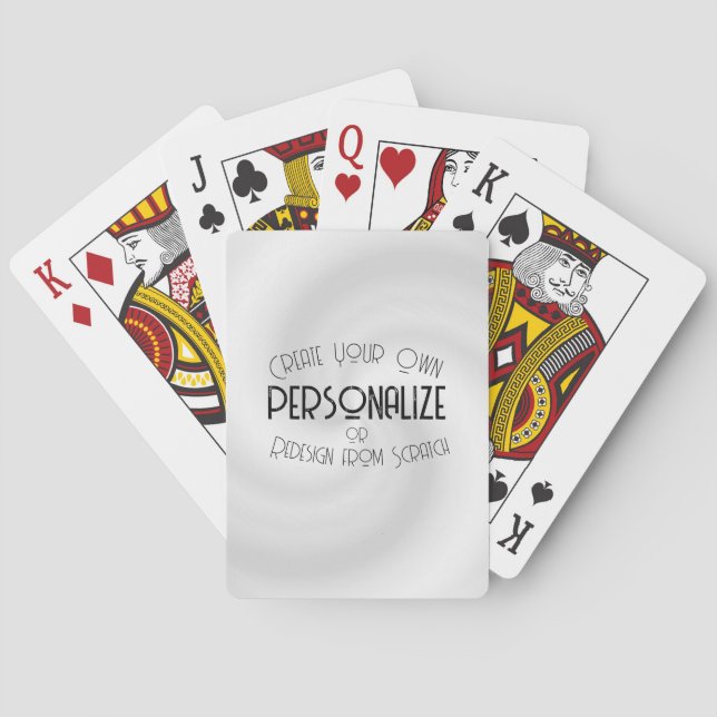 Jeu De Cartes Créez Votre Propre Design Sur Mesure (dos)