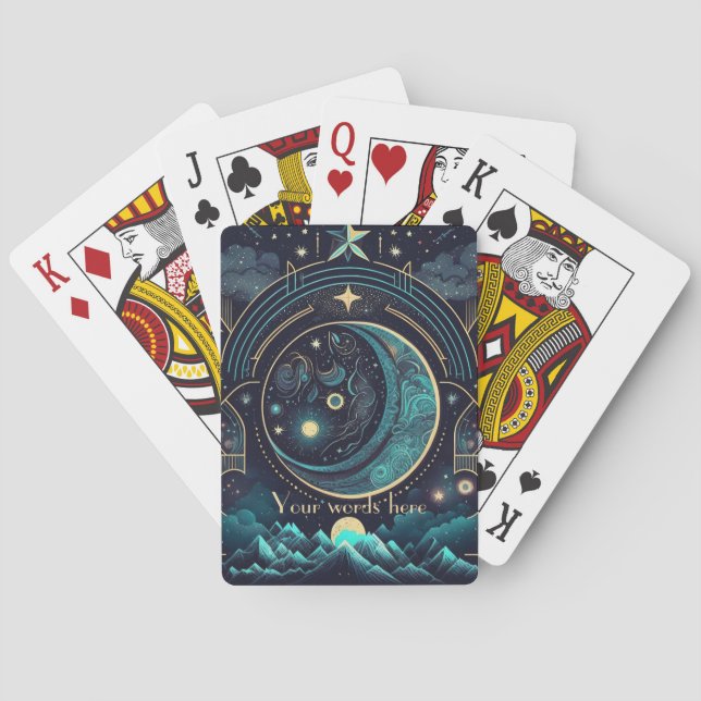 Jeu De Cartes Créez votre propre paysage lunaire céleste Abstrai (dos)