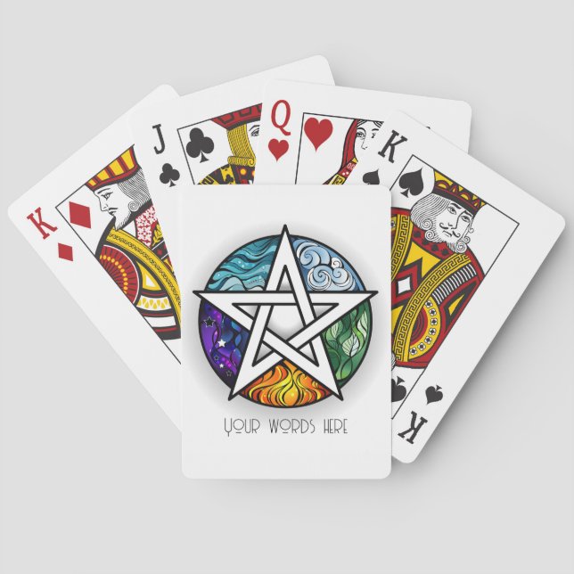 Jeu De Cartes Créez Votre Propre Pentacle Élemental (dos)