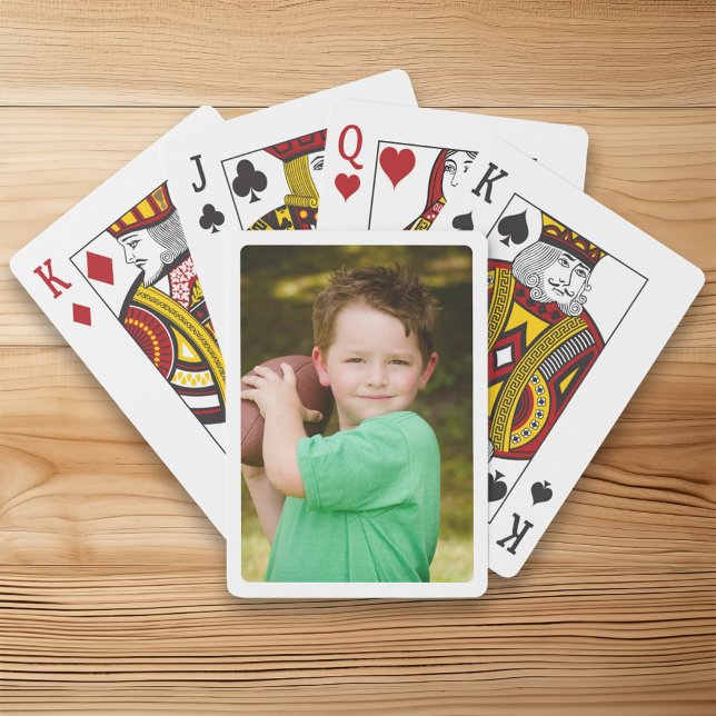 Jeu De Cartes Créez votre propre photo de bordure blanche (Create Your Own White Border Photo Poker Cards)