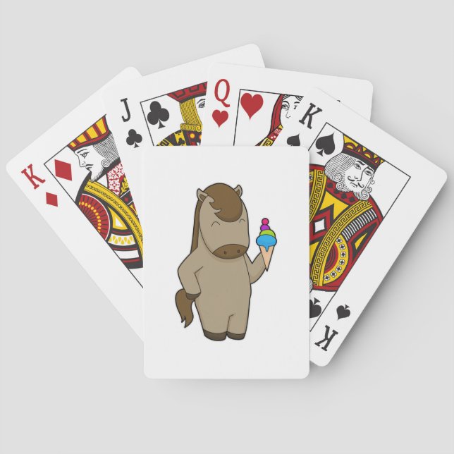 Jeu De Cartes Crème glacée Horse gaufre (dos)