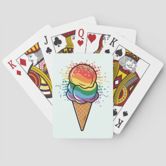 Jeu De Cartes Crème glacée Rainbow LGBTQ+ Pride