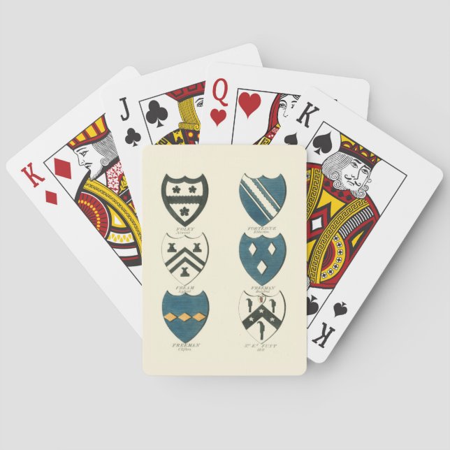 Jeu De Cartes Crêtes familiales de diverses maisons anglaises (dos)