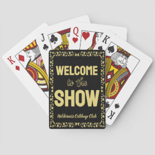 Jeu De Cartes Cribbage Bienvenue au spectacle Personnalisé Or