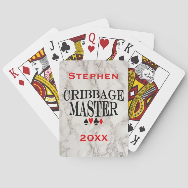 Jeu De Cartes Cribbage Master Personnalisé (dos)