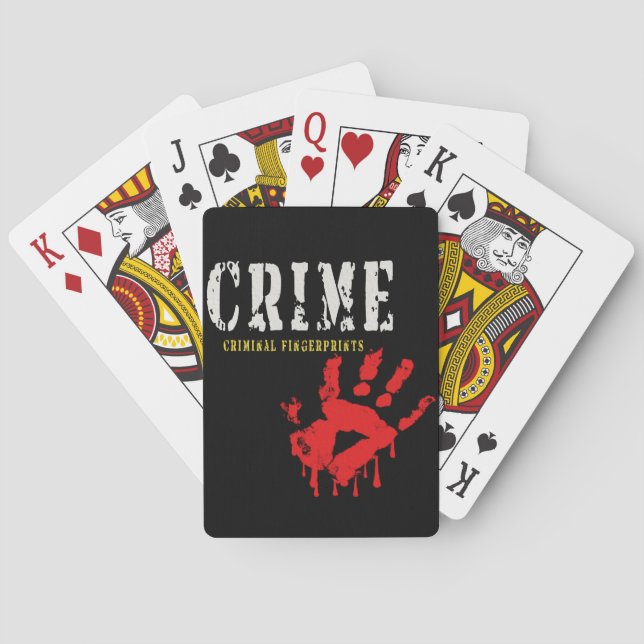 Jeu De Cartes crime-empreintes criminelles Cartes de jeu classiq (dos)