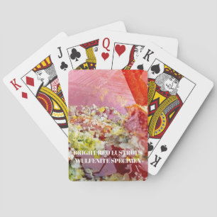 Jeu De Cartes Cristal de wulfénite rouge, minéral, art géologiqu