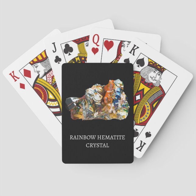 Jeu De Cartes Cristal hématite arc-en-ciel (dos)