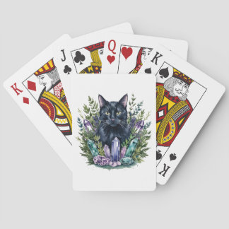 Jeu De Cartes Cristaux de chats noirs Jouer des cartes
