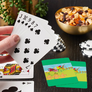 Jeu De Cartes Croisement De Coq Sur Une Ferme Jouer Des Cartes