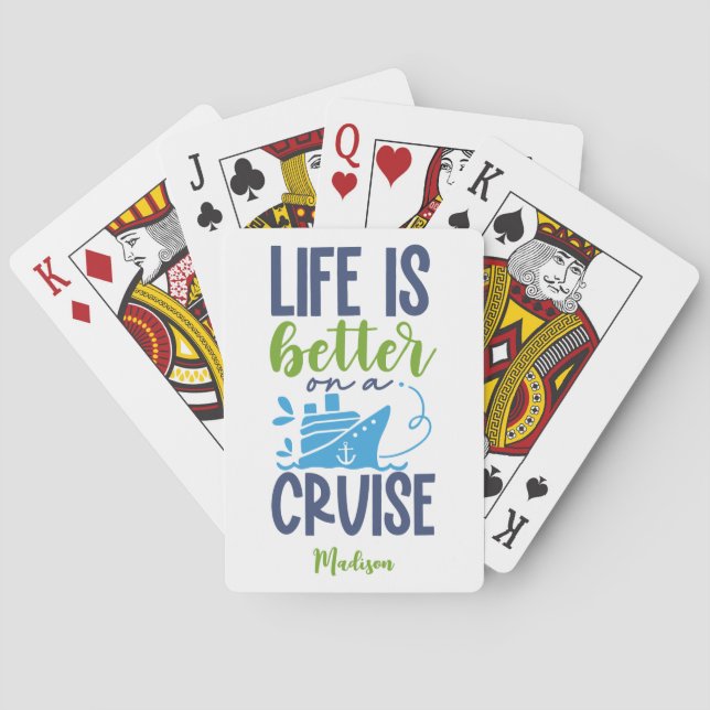 Jeu De Cartes Croisière de nom personnalisé (dos)