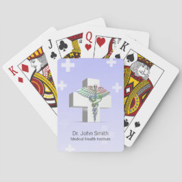 Jeu De Cartes Croix-Blanche de Caduceus Médicale en 3D