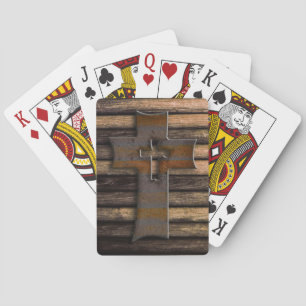 Jeu De Cartes Croix Brown naturelle en bois
