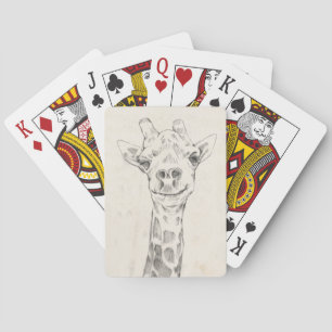 Jeu De Cartes Croquis de portrait de girafe