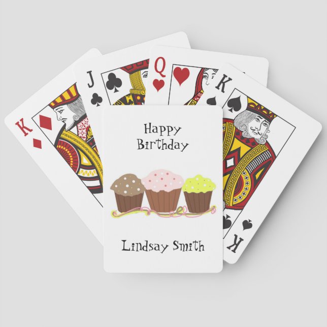 Jeu De Cartes Cupcakes d'anniversaire (dos)
